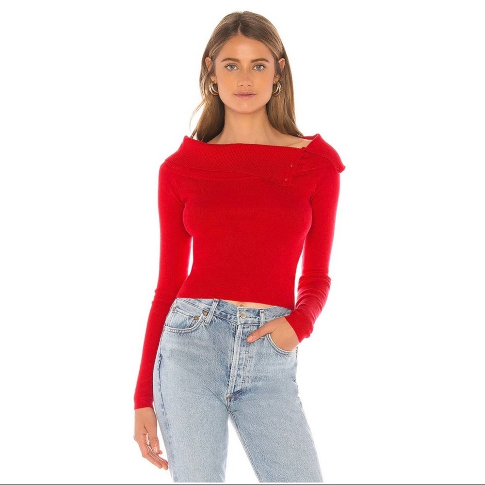 NWT $118 Privacy Please Likewise Spicy Red Sweater
